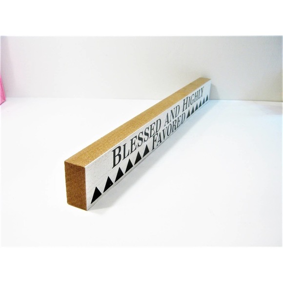 Religious Spiritual Blessed Desk Shelf Nursery Kids Room Home Decor Sign - Picture 3 of 5
